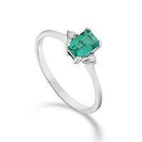 Ringe X-Diamond Dame in Weißgold Smeraldo sintetico 1.41 Ct XDACL490DISR3 - XDACL490DISR3